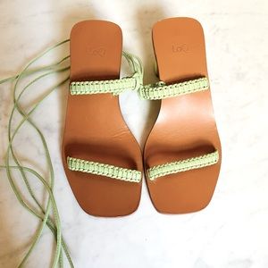 LOQ LEONA leather lace up sandals